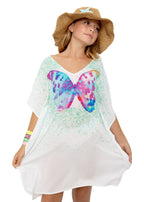 Butterfly Mint Splash Swim Cover Up