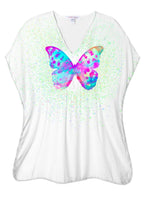 Butterfly Mint Splash Swim Cover Up