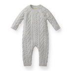 Organic Cable Knit Sweater Romper