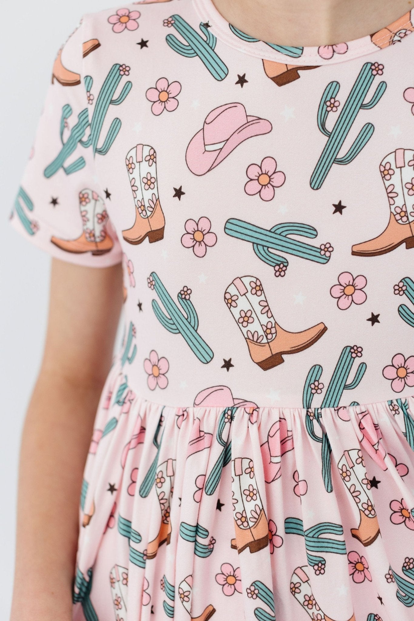 Cactus Cowgirl Pocket Twirl Dress - Blissfully Lavender BoutiqueMila & Rose ®
