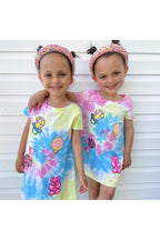 Girls Candyland Sequin Patch Tie-Dye Dress