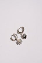 Monstrance Pearl Huggie Earrings