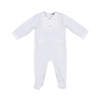 CHARLES | Boys Blue Velour Babygrow