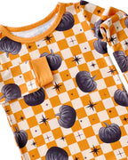 Checkered Pumpkin Bamboo Two Piece Set