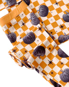 Checkered Pumpkin Bamboo Two Piece Set