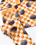 Checkered Pumpkin Bamboo Two Piece Set
