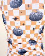 Checkered Pumpkin Bamboo Two Piece Set