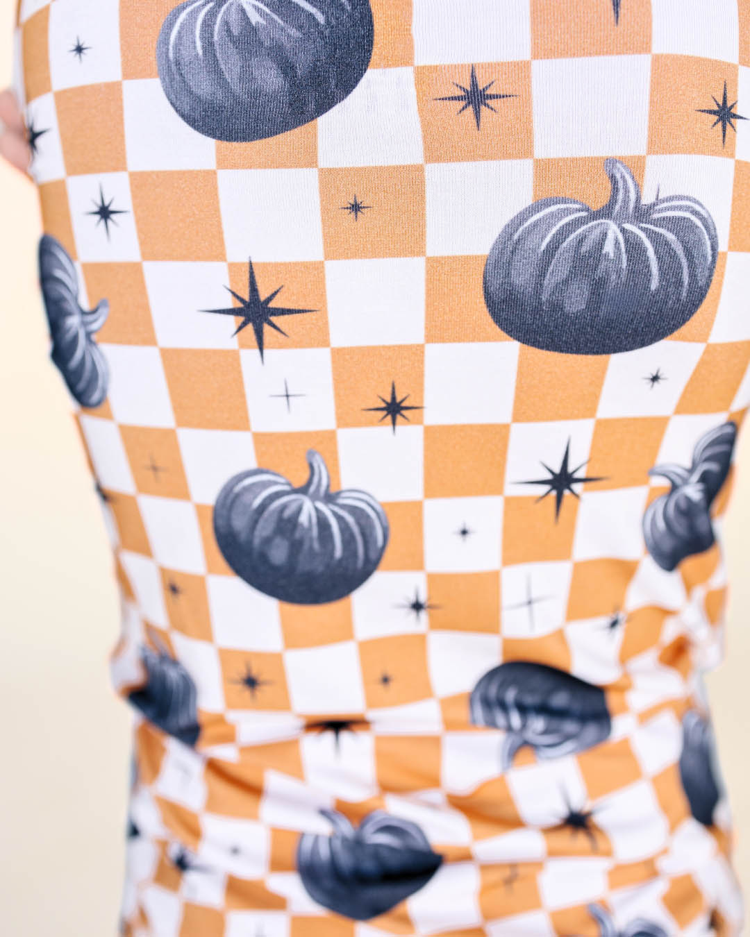 Checkered Pumpkin Bamboo Two Piece Set