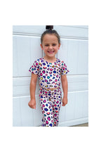 Girls Leopard Athletic Top and Legging Set