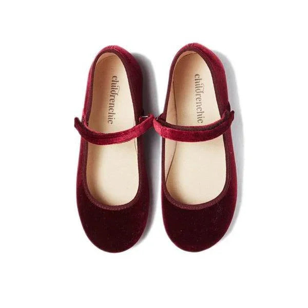 Cassie Burgundy Mary Jane Shoes