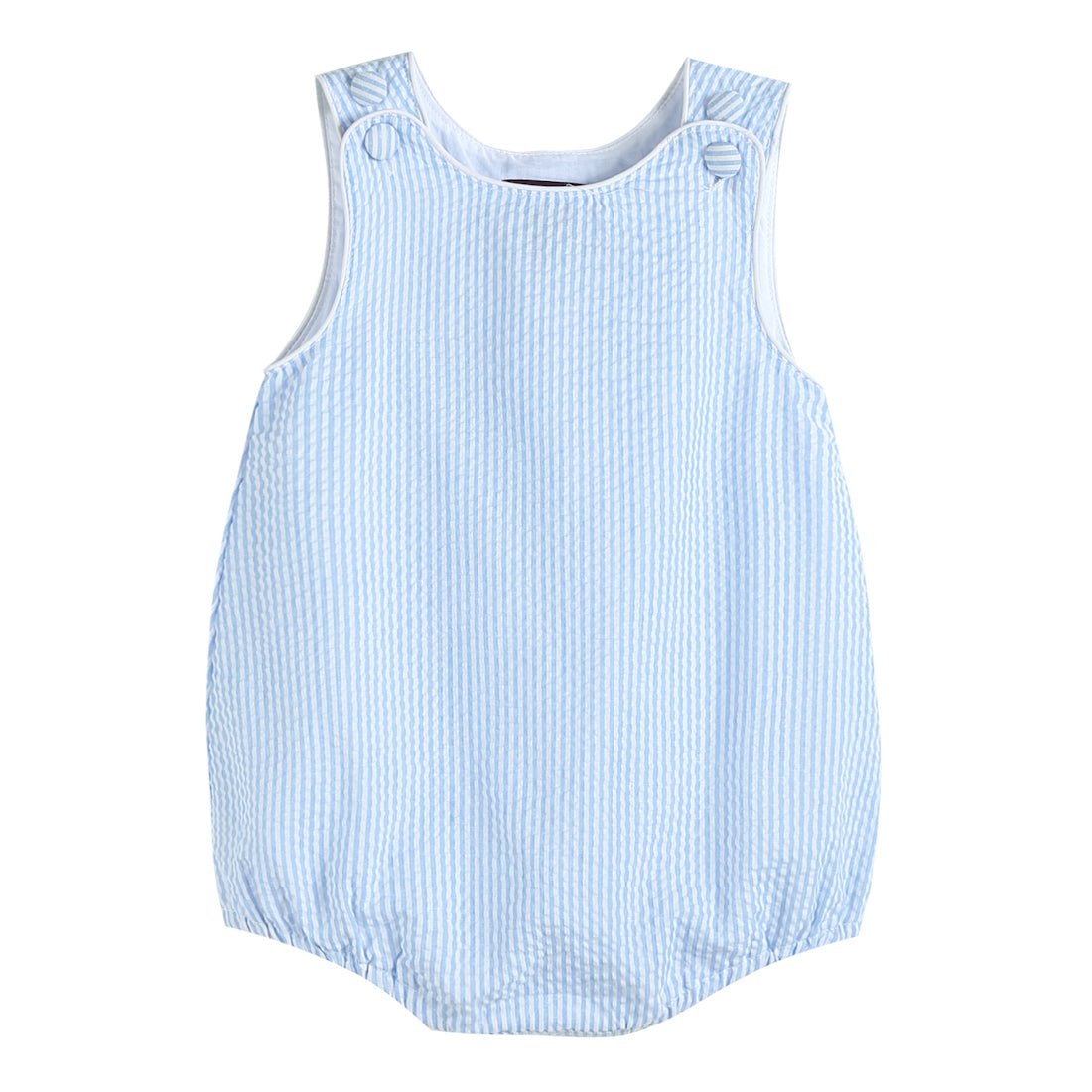 Baby Boy Seersucker Bubble Romper