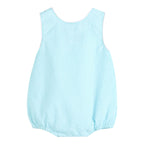 Classic Turquoise Seersucker Basic Bubble Romper