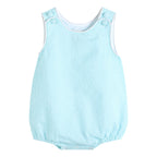 Classic Turquoise Seersucker Basic Bubble Romper