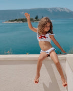 Sailor Bikini with Blue Ricrac & Red Bow