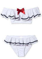 Sailor Bikini with Blue Ricrac & Red Bow