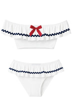 Sailor Bikini with Blue Ricrac & Red Bow