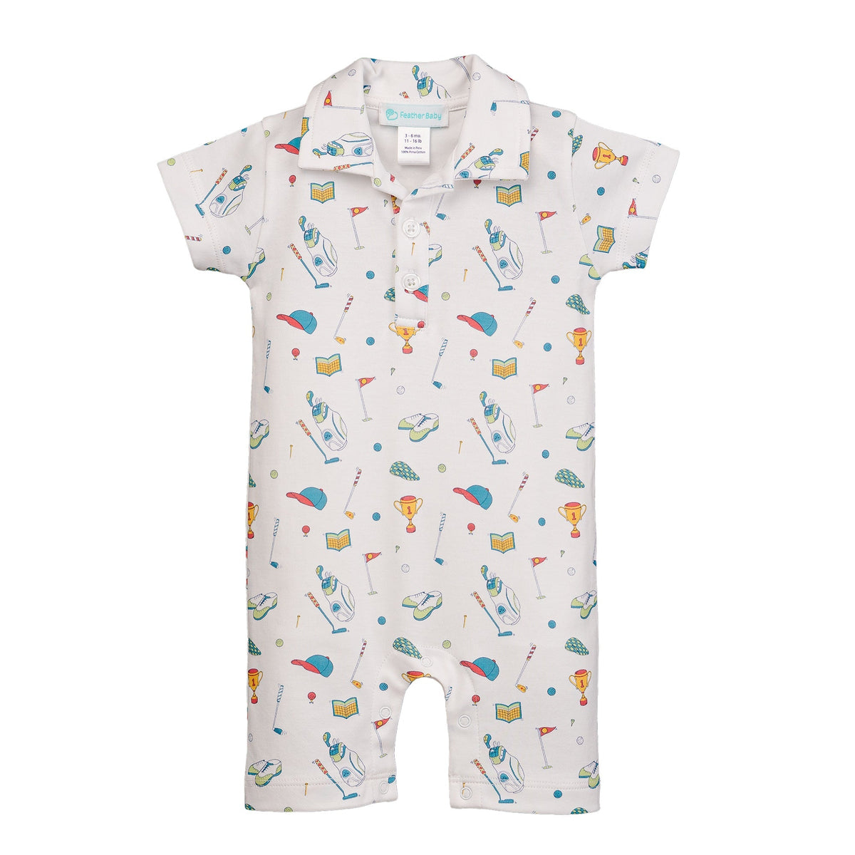 Collared Romper - Little Links - Blissfully Lavender BoutiqueFeather Baby