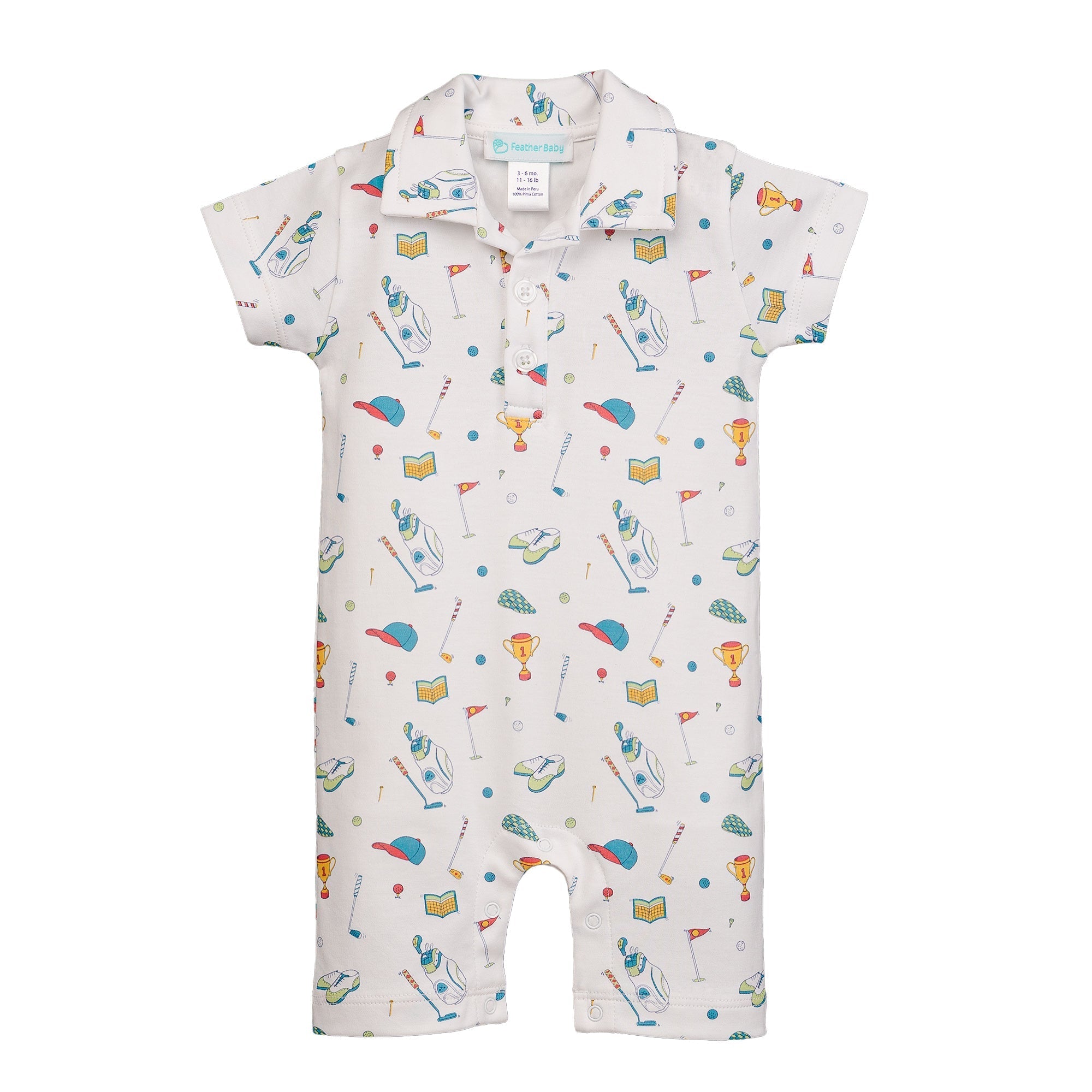 Collared Romper - Little Links - Blissfully Lavender BoutiqueFeather Baby