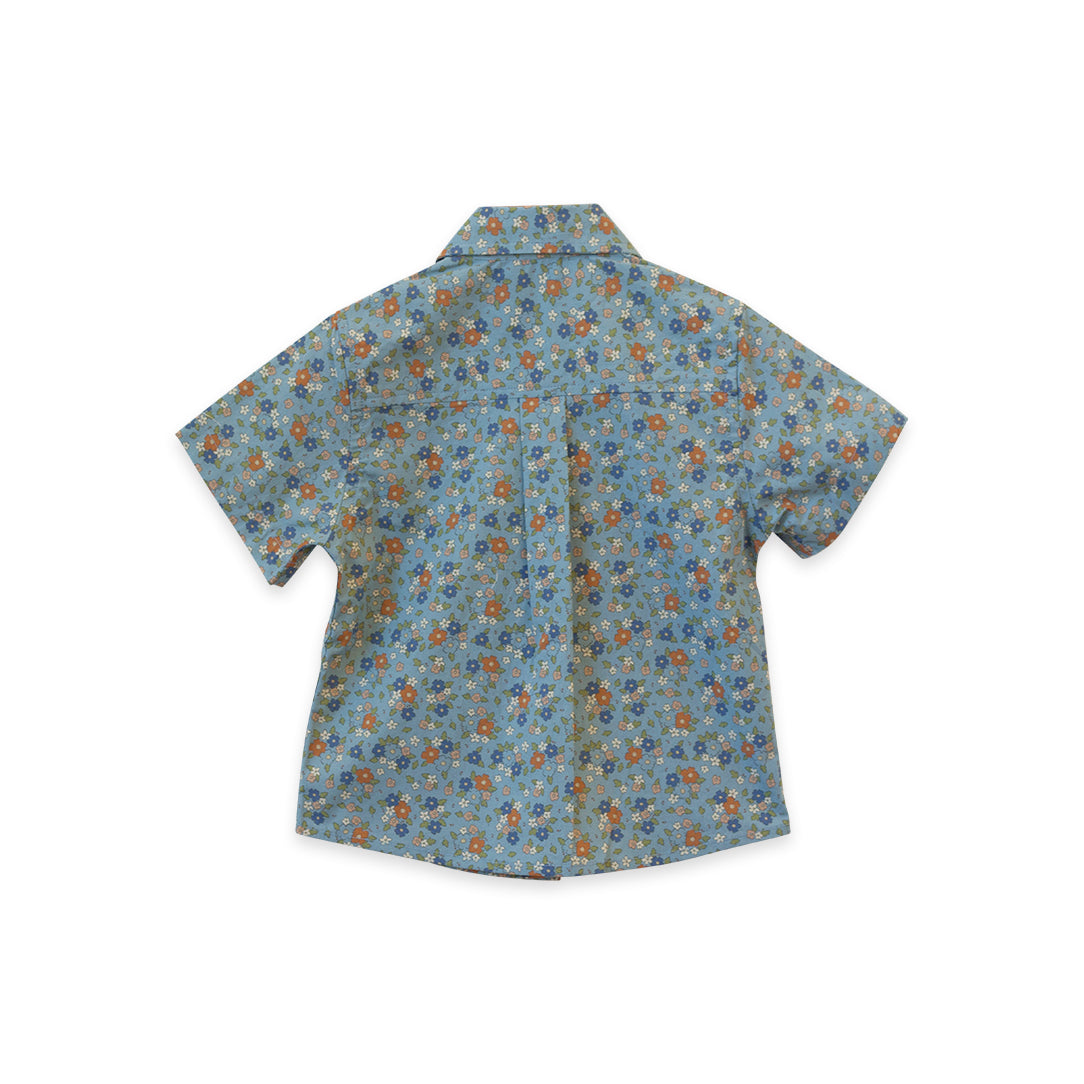 Boys Cottage Floral Button-down Collar Shirt
