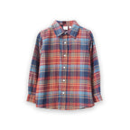 Rust Plaid Button Down Shirt