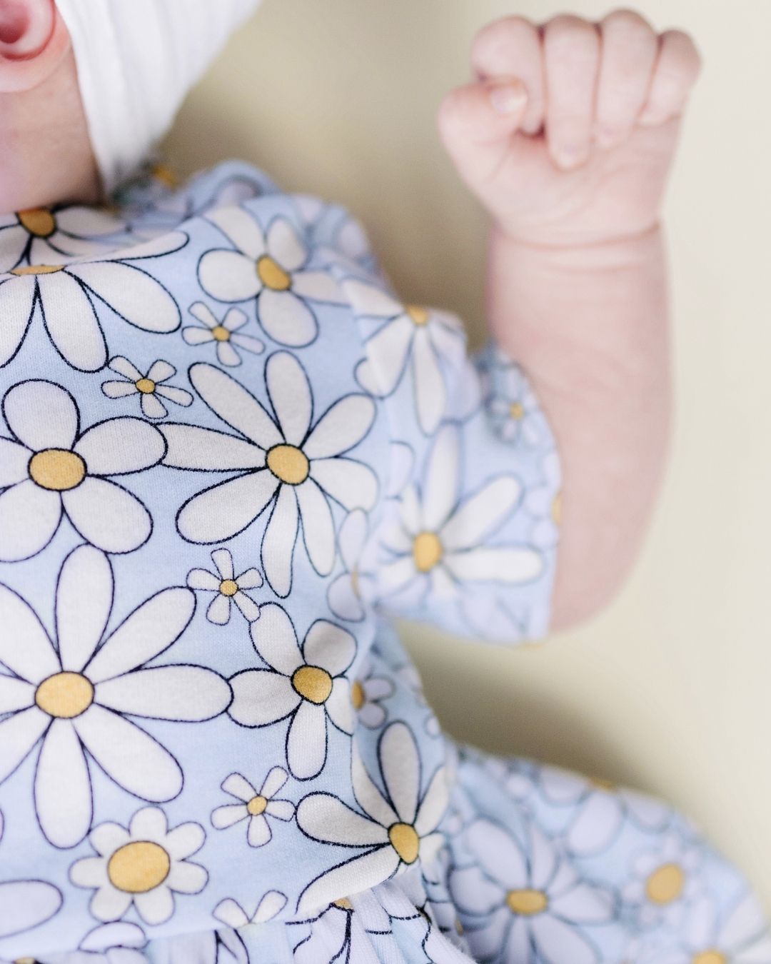 Baby Girl Blue Daisy Cotton Peplum Set