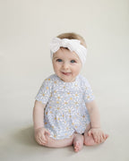 Baby Girl Blue Daisy Cotton Peplum Set