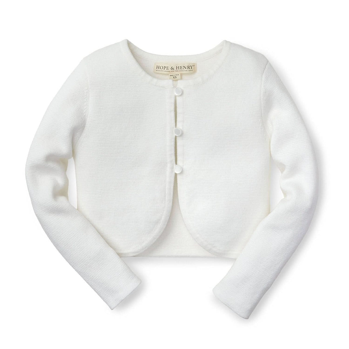 Cropped Curved Hem Cardigan - Baby