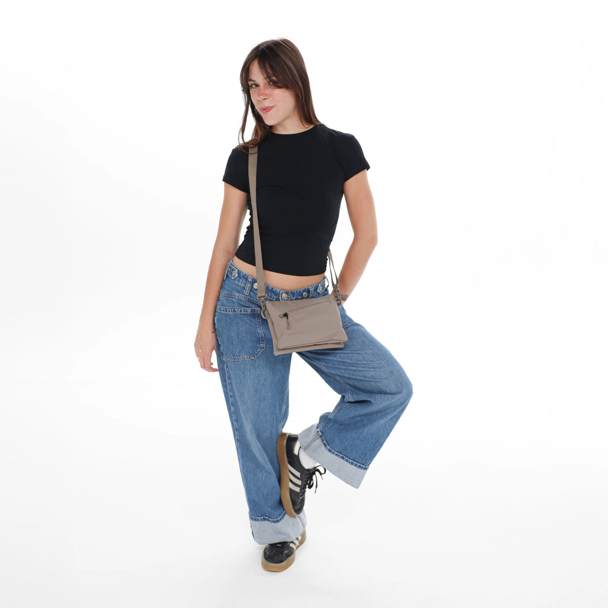 Zoom | Slim RFID Crossbody - Desert Pink