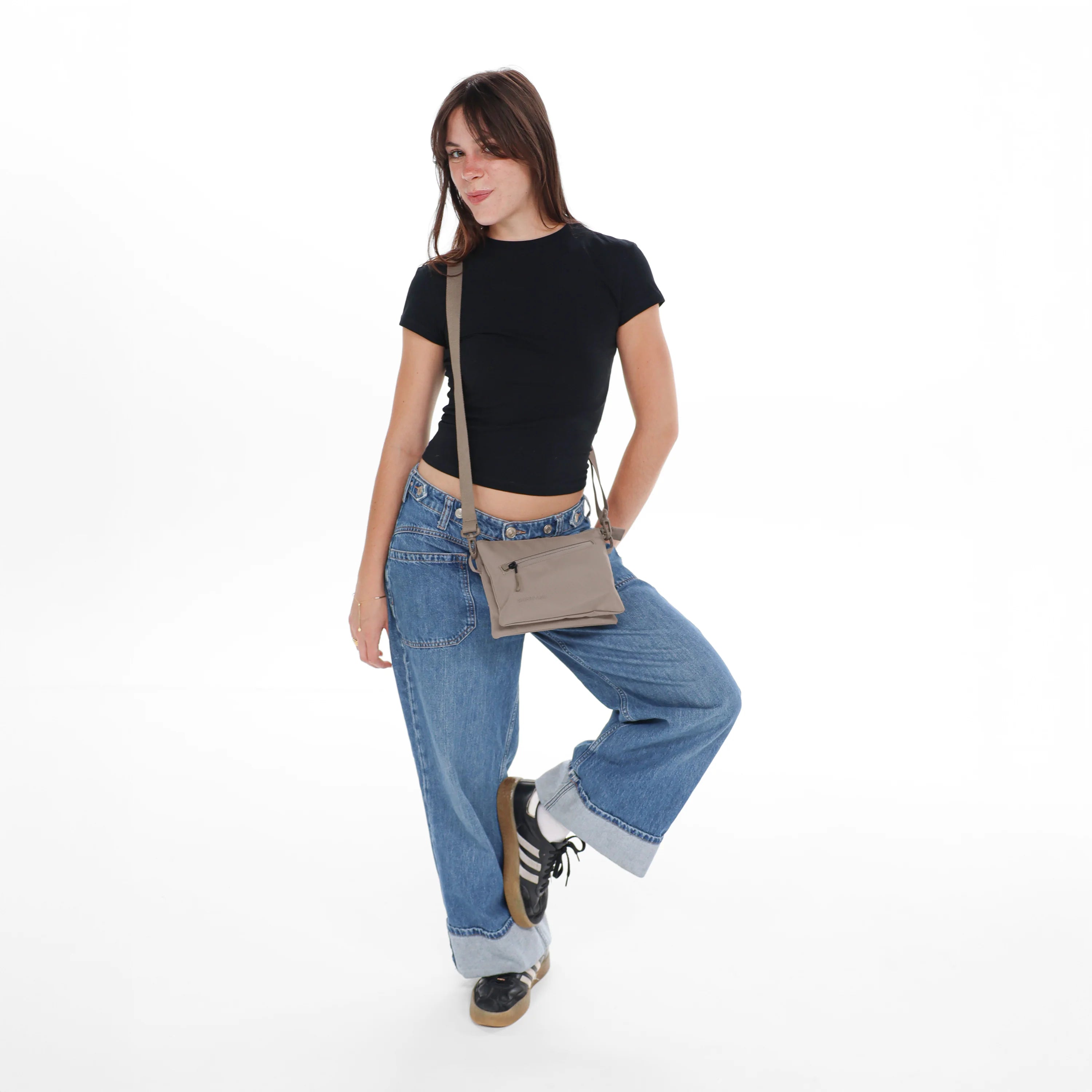 Zoom | Slim RFID Crossbody - Desert Pink