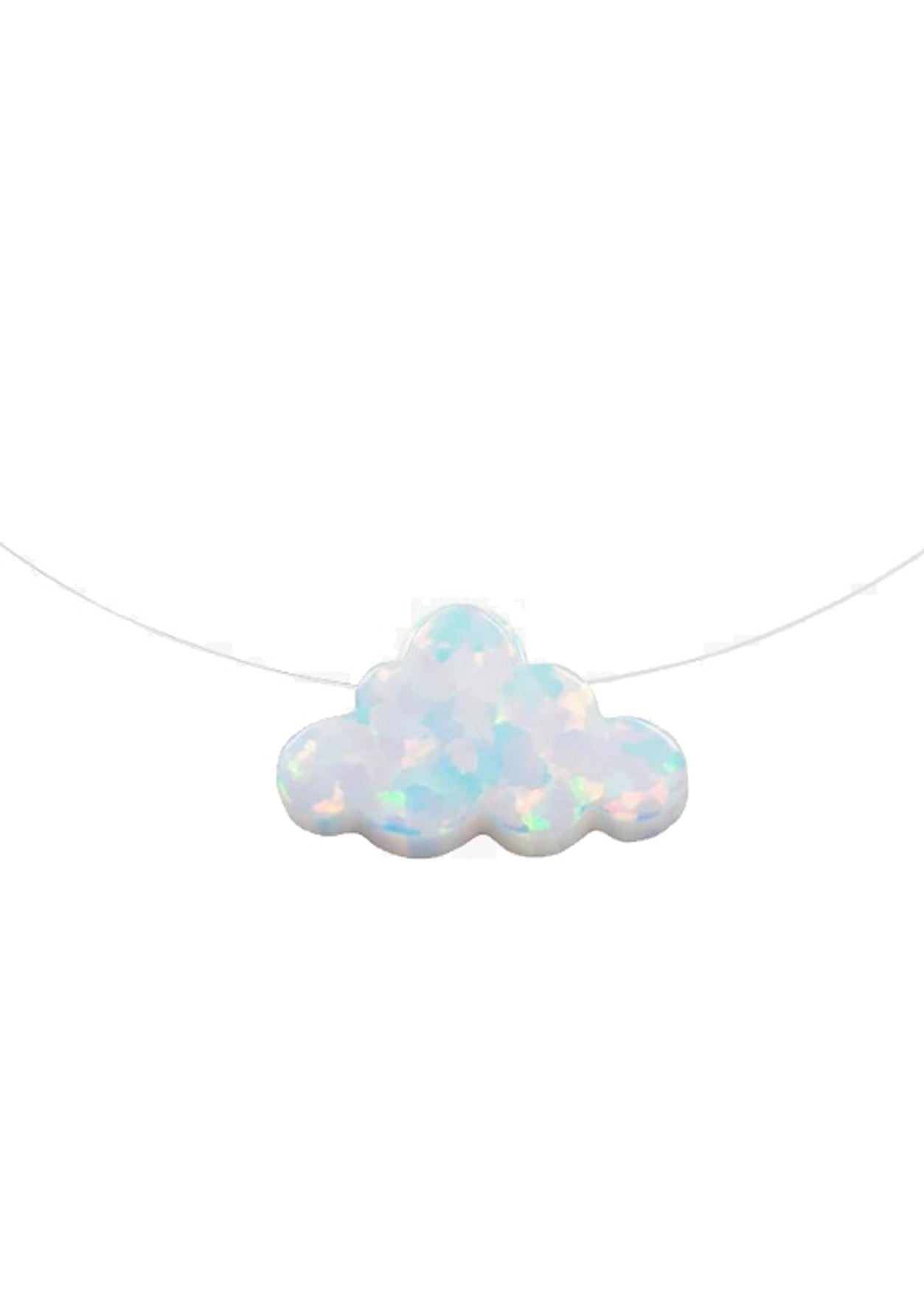 Tiny Cloud Charm String Necklace