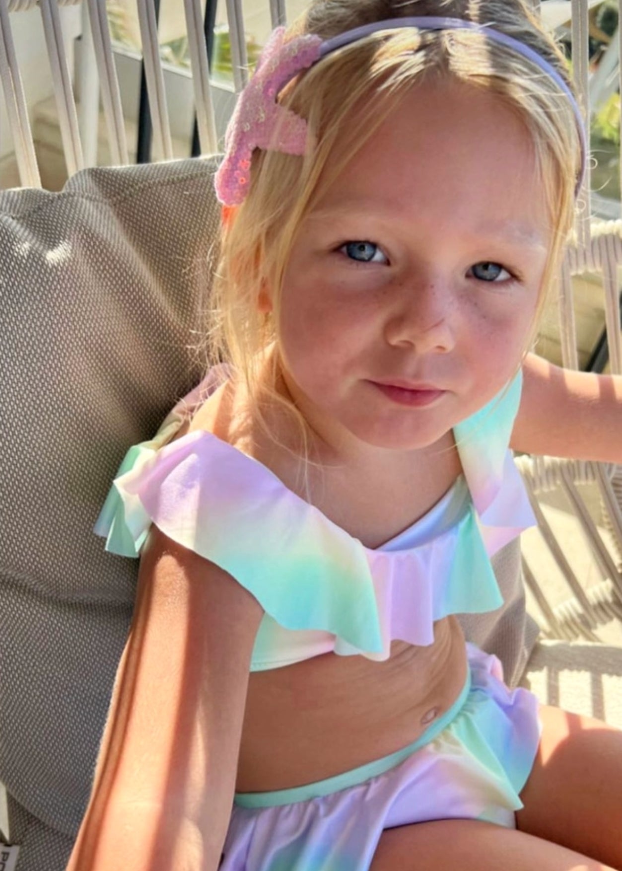 Girls Rainbow Bikini Swim Set