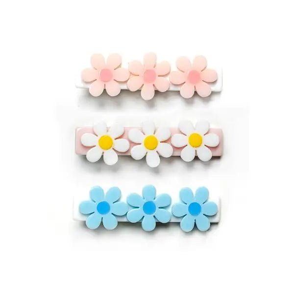 Daisies Pastel Color Alligator Clips (Set of 3) - Blissfully Lavender BoutiqueLilies & Roses NY