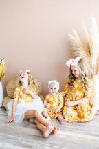 Dandelions in Fall 3/4 Sleeve Pocket Twirl Dress - Blissfully Lavender BoutiqueMila & Rose ®