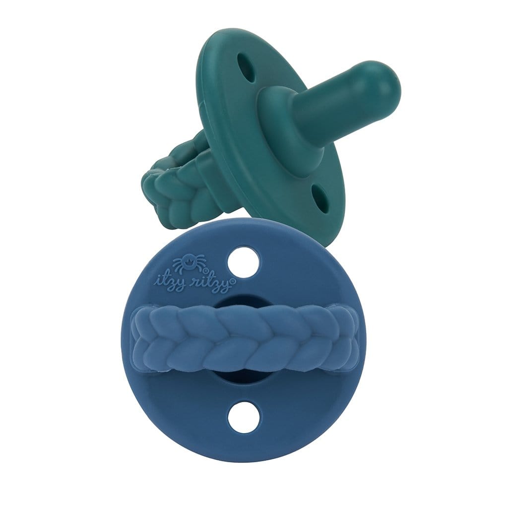 Goatee Pacifiers Deep Sea + Denim Sweetie Soother™ Pacifier Set – Blissfully Lavender ...