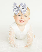 Destinee Sheer Dot Sleeve Top & Leotard - White - Blissfully Lavender BoutiqueBailey's Blossoms