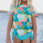 Diamond Rash Guard Swimsuit - Blissfully Lavender BoutiqueOopsie Daisy
