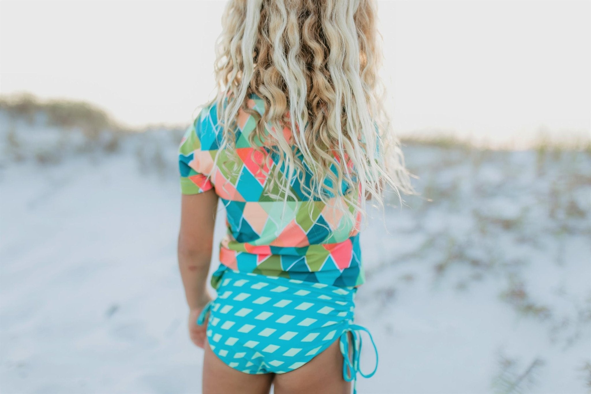 Diamond Rash Guard Swimsuit - Blissfully Lavender BoutiqueOopsie Daisy