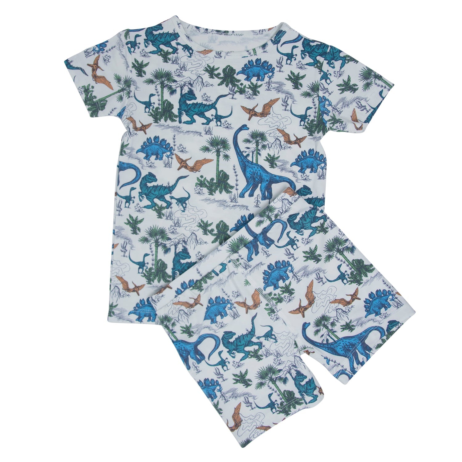 Dinosaur Adventures Summer Pajama Set - Blissfully Lavender BoutiqueSweet Bamboo