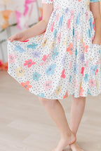 Dots & Daisies S/S Pocket Twirl Dress - Blissfully Lavender BoutiqueMila & Rose ®