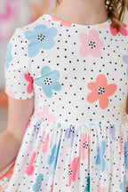 Dots & Daisies S/S Pocket Twirl Dress - Blissfully Lavender BoutiqueMila & Rose ®