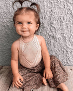 Drake Crochet Halter Romper - Vanilla Cream - Blissfully Lavender BoutiqueBailey's Blossoms
