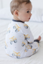 Dump Trucks Zipper Pajama - Blissfully Lavender BoutiqueBlush Lotus