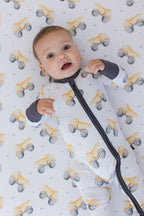 Dump Trucks Zipper Pajama - Blissfully Lavender BoutiqueBlush Lotus