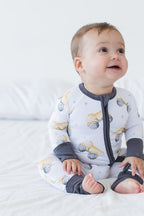 Dump Trucks Zipper Pajama - Blissfully Lavender BoutiqueBlush Lotus