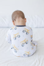 Dump Trucks Zipper Pajama - Blissfully Lavender BoutiqueBlush Lotus