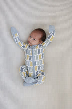 Dusty Blue Bunny Bamboo Zipper - Blissfully Lavender BoutiqueMebie Baby