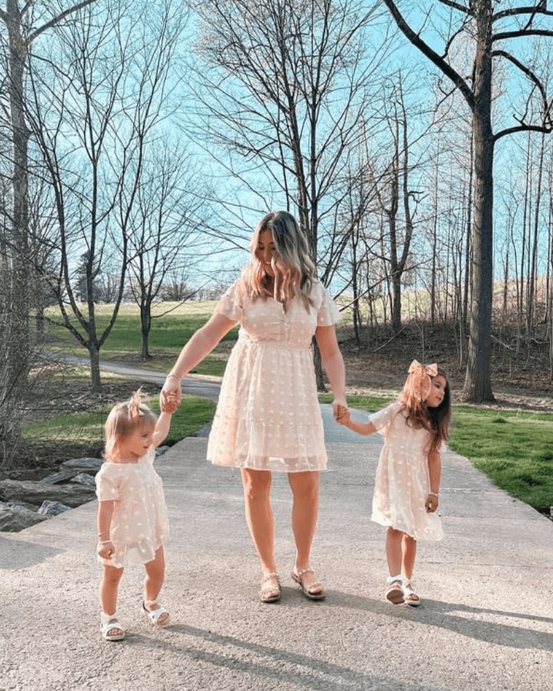 Eden Short Sleeve Dot Dress - Blissfully Lavender BoutiqueBailey's Blossoms