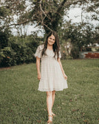 Eden Short Sleeve Dot Dress - Blissfully Lavender BoutiqueBailey's Blossoms