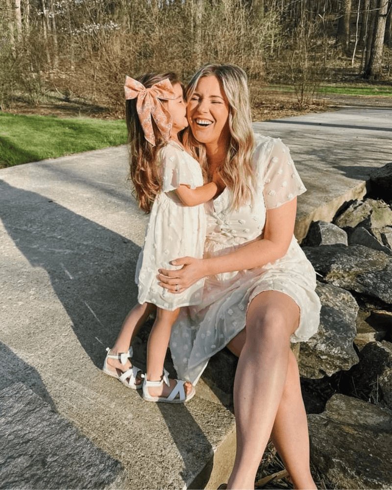 Eden Short Sleeve Dot Dress - Blissfully Lavender BoutiqueBailey's Blossoms