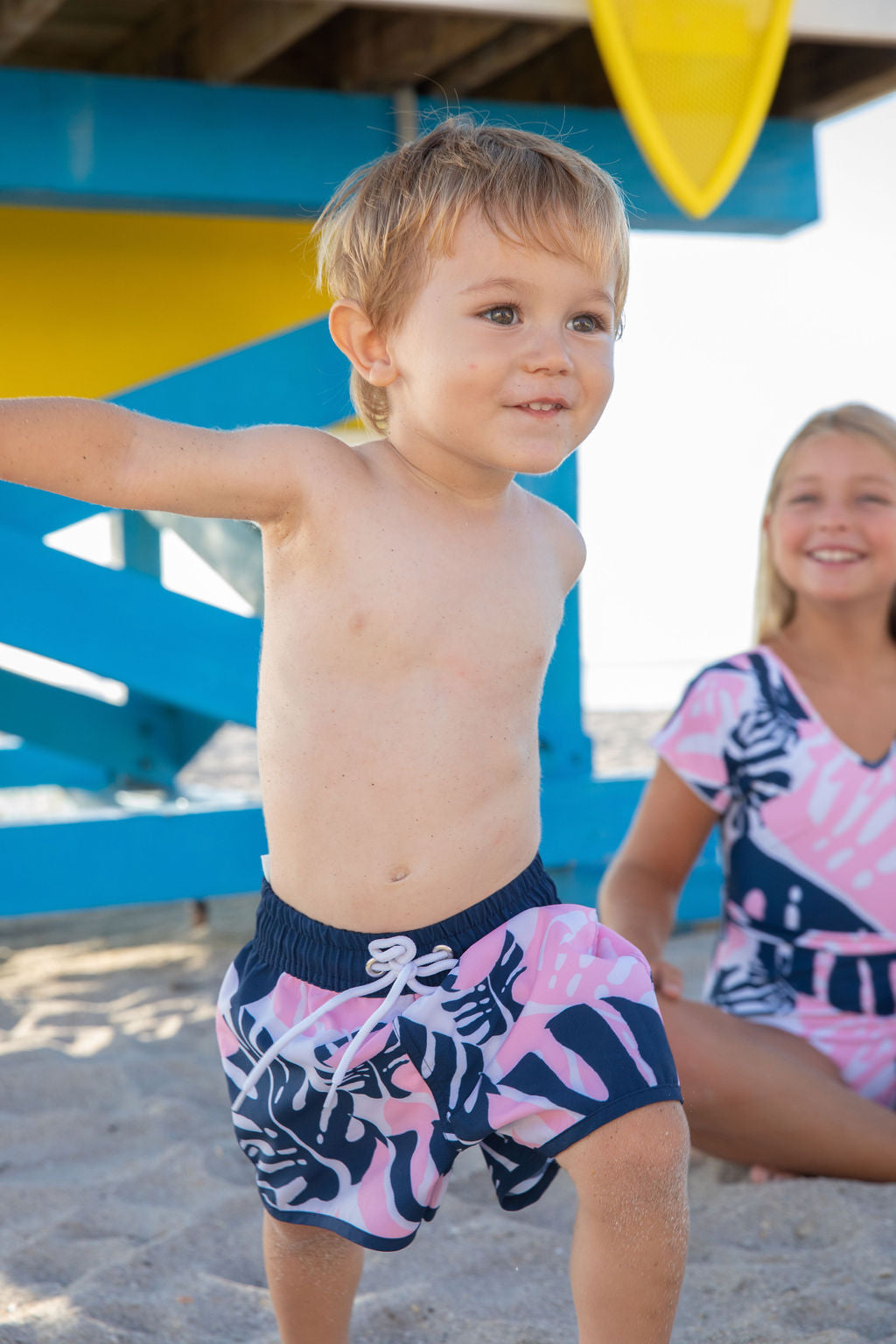 Sea Hawk Tropical Boys Swim Trunks